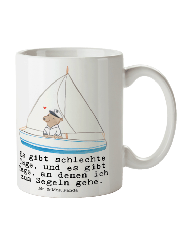 Mr. & Mrs. Panda Kaffeetasse Bär Segeln mit Spruch in Weiß