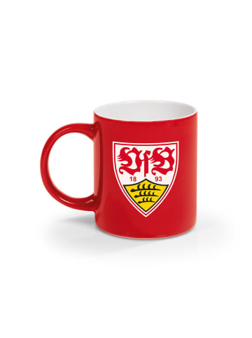 BMG VfB Stuttgart Kaffeebecher - 350 ml - rot/weiß mit Logo