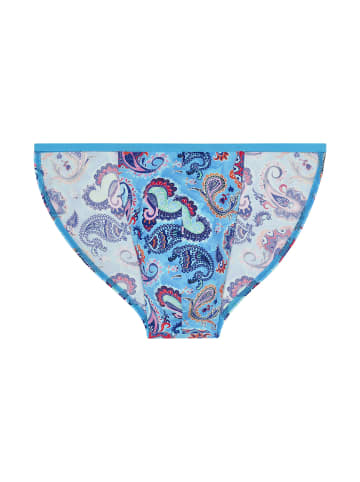 HOM Minislip Tanga Briefs Funky Style in turquoise print