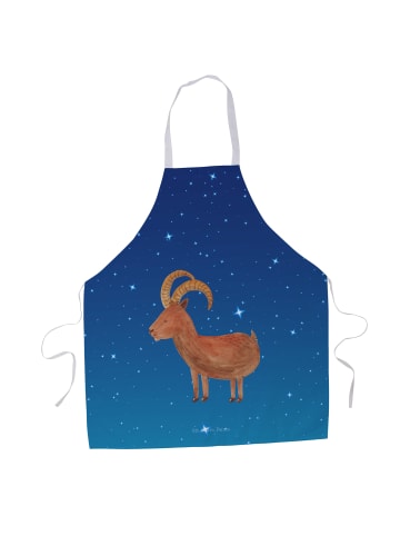 Mr. & Mrs. Panda Küchenschürze Sternzeichen Steinbock ohne Spruch in Sternenhimmel Blau