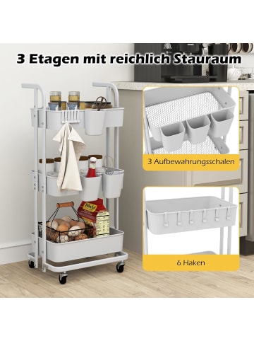 COSTWAY hartwaren--moebel--aktenschraenke-and-rollcontainer in Weiß