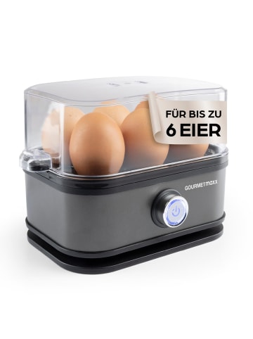 Gourmetmaxx GOURMETmaxx Design-Eierkocher für 6 Eier mit Messbecher & Eierstecher - kompakt