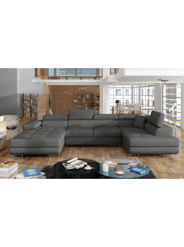 MF Design Rodri Recamiere Rechts in Anthrazit -  (L) 202 x (B) 345 x (H) 90 cm