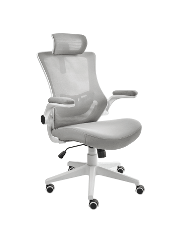 Beliani Bürostuhl PALADIN in Grau/Weiß - (W) 52 x (H) 96 x (L) 56 cm