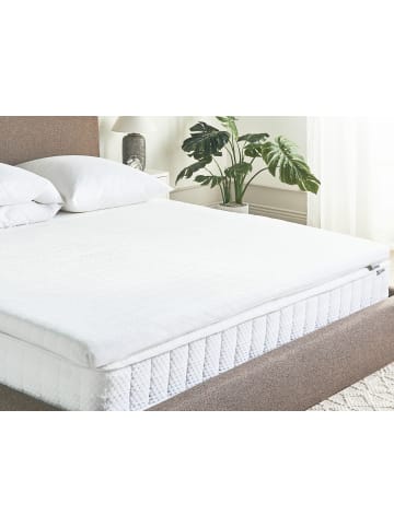 Beliani Topper DAZZEL in Weiß - (W) 180 x (H) 6 x (L) 200 cm