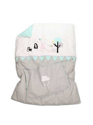 BABY LAL® Babybettwäsche "HASENFREUNDE&Co." in Grau - (L)135 x (B)100cm