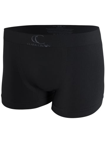 Clark Crown® Boxershorts-Pant 3er Pack Seamless in schwarz-gerippt