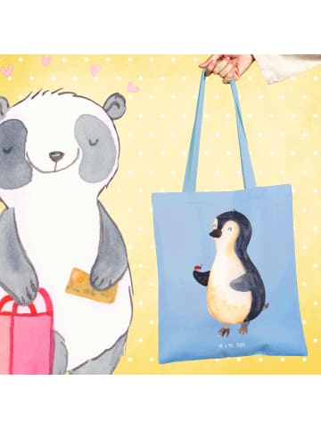 Mr. & Mrs. Panda Leinenbeutel Pinguin Marienkäfer ohne Spruch in Sky Blue