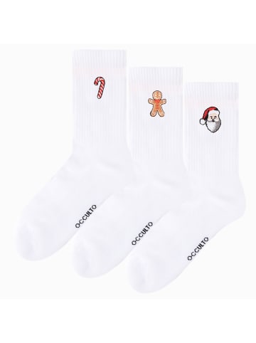 Occulto 3er Pack Weihnachts Tennissocken Claus in Xmas2