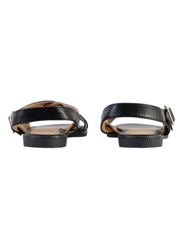 Divine Factory Flache Riemchensandale Grau