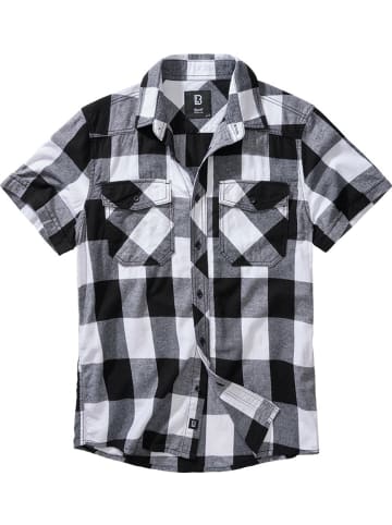 Brandit Hemd "Check Shirt Short Sleeve" in Weiß