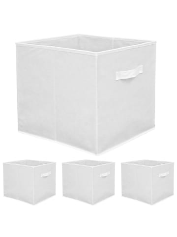 DuneDesign 4er Set Aufbewahrungsbox Alva in Weiß