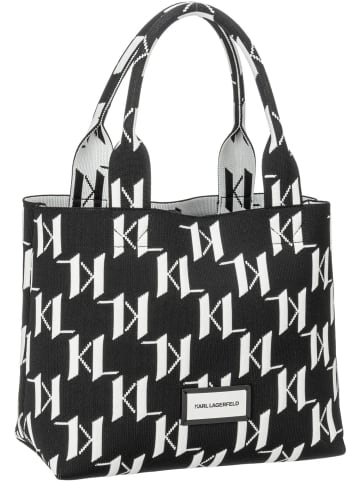 Karl Lagerfeld Handtasche K/Monogram Knit MD 241W3033 in Black/White