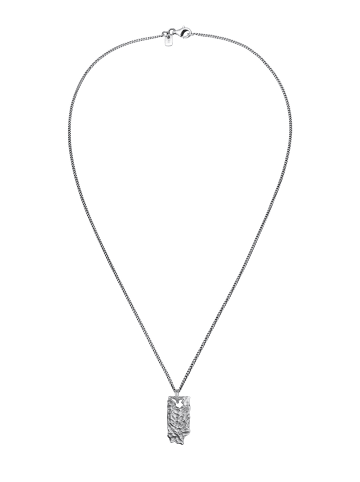 KUZZOI Halskette 925 Sterling Silber Plättchen, Rechteck in Silber