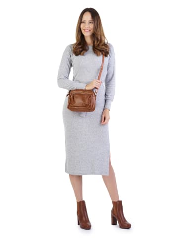 Samantha Look Umhängetasche echt Leder in cognac