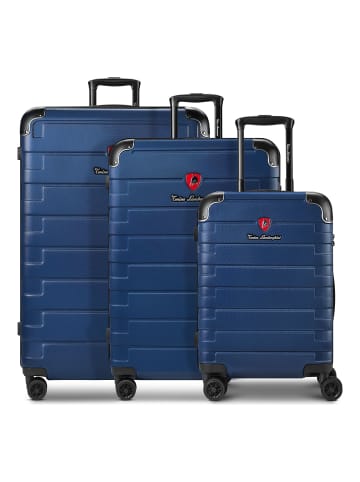 Tonino Lamborghini Tonino Lamborghini Milano Trolley 3-SET mit Dehnfalte und XL Koffer in navy