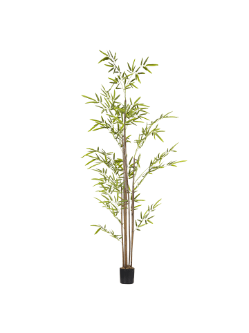Beliani Kunstpflanze BAMBUSA VULGARIS in Grün/Schwarz - (W) 9 x (H) 160 x (L) 9 cm
