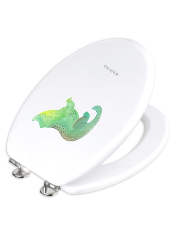 Mr. & Mrs. Panda Toilettendeckel Krokodil ohne Spruch in Weiß