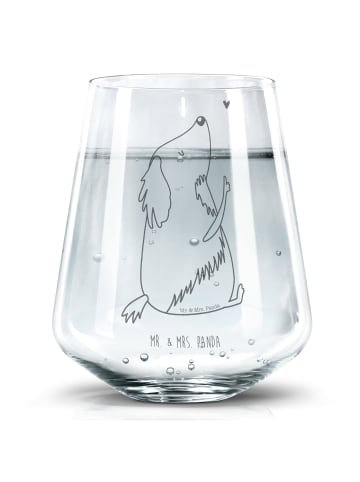 Mr. & Mrs. Panda Trinkglas Hund Liebe ohne Spruch in Transparent