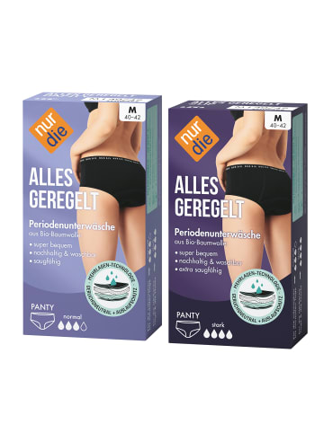 Nur Die Perioden-Panty Alles Geregelt Set Tag + Nacht in Schwarz