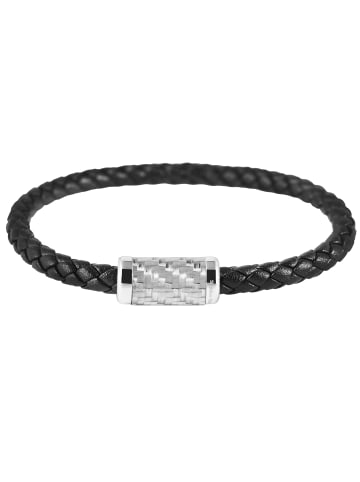 Adeliás Herren Armband aus Edelstahl 22,5 cm in schwarz