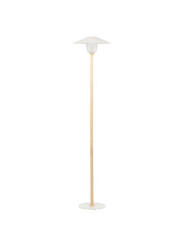 Beliani Stehleuchten MOPPY in Weiß/Braun - (W) 25 x (H) 153 x (L) 25 cm