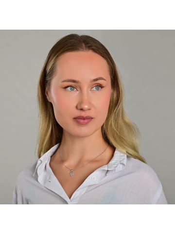 Adeliás Damen Anhänger – Anhänger aus 925 Silber mit Zirkonia in silber