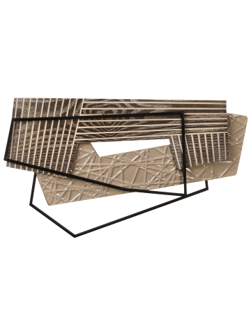 Beliani Wandobjekt ENNIS in Braun/Schwarz - (W) 57 x (H) 36 x (L) 3 cm