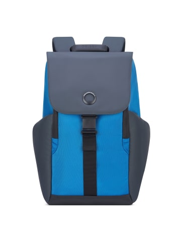 Delsey Securflap Rucksack RFID 45 cm Laptopfach in marineblau