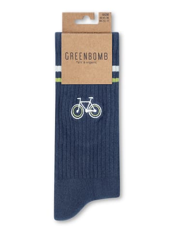 GreenBomb Tennis Socks Bike Loop 2 in Marineblau
