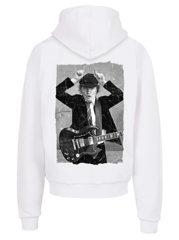 F4NT4STIC Ultra Heavy Hoodie ACDC Hoodie Angus Young in weiß