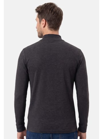 Ragman Langarmshirt Basic in Schwarz / dunkelgrau