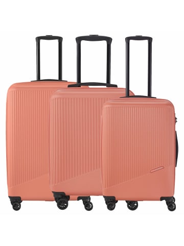 travelite Bali - 4-Rollen Trolley Set 3tlg. in koralle