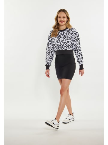 myMo Damen Sweatshirt in Weiss Leo