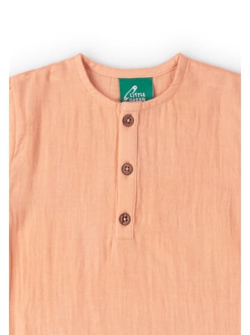 Little Green Radicals Kurzärmeliges Henley-Top in Rosa