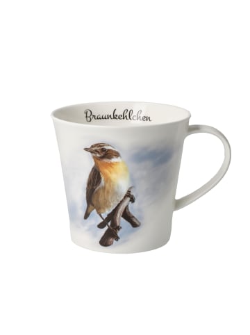 Goebel Coffee-/Tea Mug " Vogel des Jahres 2023 Braunkehlchen " in Bunt