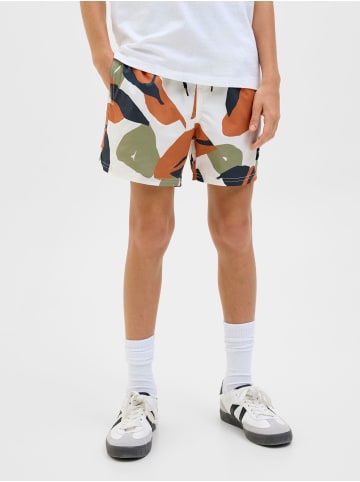 JACK & JONES Junior Badeshorts JPSTMAUI JJSWIM OCEAN DAYS AKM JNR in cloud dancer