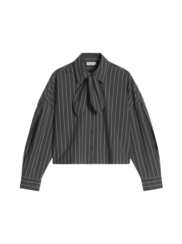 Marc O'Polo DENIM Gestreifte Schluppenbluse regular in Dark Grey