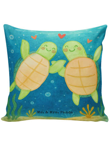 Mr. & Mrs. Panda Sofakissen Schildkröten Paar Design ohne Spruch in Weiß