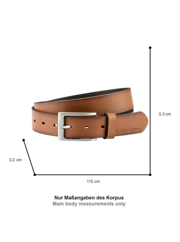 Gürtel für Herren in cognac
