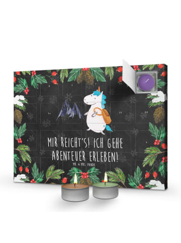 Mr. & Mrs. Panda Adventskalender Einhorn Bergsteiger mit Spruch in Kreidetafel