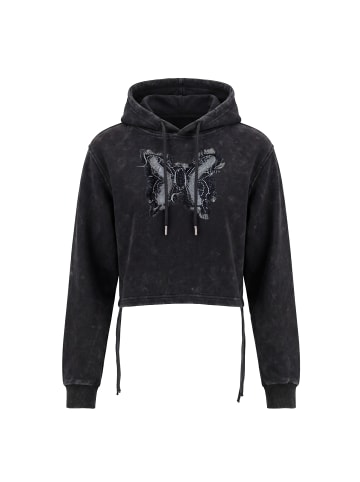 myMo ROCKS Women Hoodie in Black Stone Wash