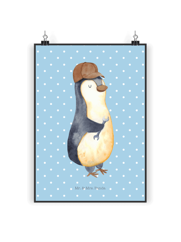 Mr. & Mrs. Panda Bild Wenn Papa es nicht reparieren kann, sind w... in Blau Pastell