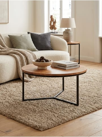 KADIMA DESIGN Couchtisch 60x60x38 cm Massivholz / Metall Design Sofatisch