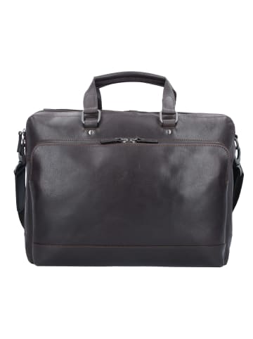 Leonhard Heyden Dakota Aktentasche Leder 40 cm Laptopfach braun