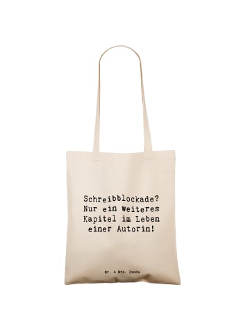 Mr. & Mrs. Panda Schultasche Spruch Autorin Kapitel mit Spruch in Creme