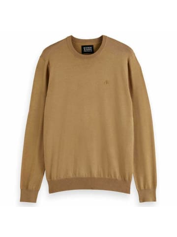 Scotch & Soda Rundhalspullover für Herren in hell-braun