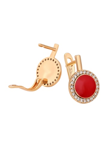faina Women Earrings in Rose Gold Red