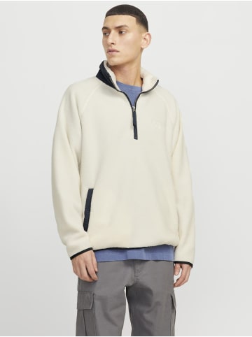 Jack & Jones Fleece Sweatshirt in Antique White
