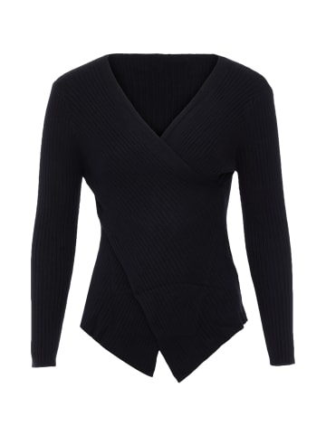 NAEMI Damen Strickpullover in Schwarz